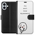 Miniatyrbild 1 av 3: Apple iPhone 16 Plus Plånboksfodral You Don’t Know My Password – edgy textmotiv med attityd