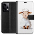 Pikkukuva 1 / 3: Xiaomi Redmi Note 12 Pro Lompakkokotelo Suloinen Lammas - lasten ja vauvan tuotteita sarjakuvatyyliin