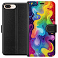 Miniatyrbild 1 av 3: Apple iPhone 8 Plus Plånboksfodral Color Splash Abstrakt Konst Design Färgstarkt Mönster Modern Populär Väggkonst Grafiskt Trend