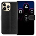 Miniatyrbild 1 av 3: Apple iPhone 14 Pro Max Plånboksfodral Squid Game Säsong 3 Nya Ikoner Populär Serie TV Motiv Asiatisk Drama Trend Ikoniskt Grafisk Design