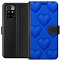 Pikkukuva 1 / 3: Xiaomi Redmi 10 Lompakkokotelo Siniset Sydämet