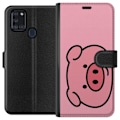 Miniatyrbillede 1 af 3: Samsung Galaxy A21s Tegnebogsetui Kawaii Piggy