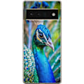 Pikkukuva 1 / 3: Google Pixel 6 Pro Läpinäkyvä kuori Pavun Sulat Värikäs Design Lintuaihe Eksoottinen Graafinen Suunnittelu Luonto Ylellinen Koristelu