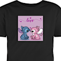 Pikkukuva 1 / 8: Lasten T-paita | Mukava T-paita Lapsille Lilo & Stitch - Angel musta 9-11 Vuotta