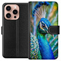 Pikkukuva 1 / 3: Apple iPhone 16 Pro Lompakkokotelo Pavun Sulat Värikäs Design Lintuaihe Eksoottinen Graafinen Suunnittelu Luonto Ylellinen Koristelu