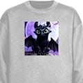 Miniatyrbillede 1 af 3: Sweatshirt til Voksne | Klassisk Collegebluse Sådan træner du din drage grå XL