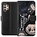Miniatyrbillede 1 af 3: Samsung Galaxy A13 Tegnebogsetui <nl>Labubu Black Energy - Sort mønster i gade stil