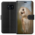 Miniatyrbillede 1 af 3: Samsung Galaxy S7 Tegnebogsetui Ugle Nysgerrig Blik Fuglemotiv Skov Natur Grafisk Design Populært Motiv Dyr Tema Dekoration