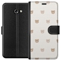 Miniatyrbillede 1 af 3: Samsung Galaxy A3 (2017) Tegnebogsetui Teddybaggrund - søde teddybjørne mod en blød baggrund