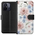 Pikkukuva 1 / 3: Xiaomi Redmi 12C Lompakkokotelo Romanttiset kukat