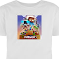Miniatyrbilde 1 av 8: Barn-T-skjorte | Komfortabel T-skjorte for Barn Minecraft hvit 12-13 År