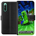Miniatyrbillede 1 af 3: Sony Xperia 10 IV Tegnebogsetui Minecraft Creeper mobilskal i klassisk grön pixelstil
