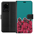 Miniatyrbillede 1 af 3: Samsung Galaxy S20 Ultra Tegnebogsetui Squid Game Karakterer Grafisk Design Seriefigurer Populær TV Motiv Asiatisk Stil Spændende Trend