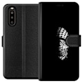 Miniatyrbillede 1 af 3: Sony Xperia 10 II Tegnebogsetui Keffiyeh-mønster - klassisk sort-hvid palæstinensisk tørklæde med kulturel betydning