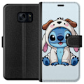 Pikkukuva 1 / 3: Samsung Galaxy S7 Lompakkokotelo Stitch Koirapuku Lilo & Stitch Disney Hauska Design Sininen Avaruusolento Sarjakuva Hahmo Suosittu Lapsille Suosittu
