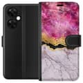 Kompatibelt Lommeboketui til OnePlus Nord CE3 Rosa marmorgrafikk rosa
