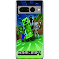 Miniatyrbillede 1 af 3: Google Pixel 7 Pro Gennemsigtig cover Minecraft Creeper mobilskal i klassisk grön pixelstil