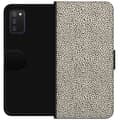 Kompatibel Tegnebogsetui til Samsung Galaxy A03s Beige minileopard beige