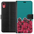 Miniatyrbillede 1 af 3: Apple iPhone XR Tegnebogsetui Squid Game Karakterer Grafisk Design Seriefigurer Populær TV Motiv Asiatisk Stil Spændende Trend