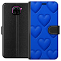 Pikkukuva 1 / 3: Xiaomi Redmi Note 9 Lompakkokotelo Siniset Sydämet