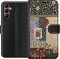 Kompatibelt Plånboksfodral till Samsung Galaxy A14 5G Beige blomsterbrev beige