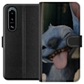 Miniatyrbillede 1 af 3: Sony Xperia 5 III Tegnebogsetui Stitch Sød Alien - Blå Favor
