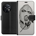 Miniatyrbillede 1 af 3: OnePlus 11 Tegnebogsetui Ski Maske Ros Streetwear Design Grafisk Motiv Spænding Urban Stil Gadekunst Maskerade Symbol