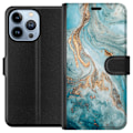 Miniatyrbillede 1 af 4: Apple iPhone 13 Pro Tegnebogsetui Magisk Marmor