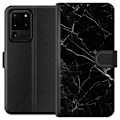 Miniatyrbillede 1 af 3: Samsung Galaxy S20 Ultra Tegnebogsetui Sort Marmor