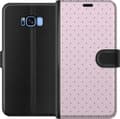 Kompatibel Tegnebogsetui til Samsung Galaxy S8 Rosa miniprikker pink