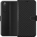 Kompatibel Tegnebogsetui til Sony Xperia 10 V Sorte natprikker sort
