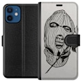 Pikkukuva 1 / 3: Apple iPhone 12 mini Lompakkokotelo Hiihtomaski Ros Katutyö Muotoilu Graafinen Kuvio Jännitys Kaupunkityyli Katutaidetta Naamiaiset Symboli