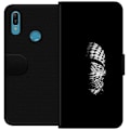 Miniatyrbillede 1 af 3: Huawei Y6 (2019) Tegnebogsetui Keffiyeh-mønster - klassisk sort-hvid palæstinensisk tørklæde med kulturel betydning