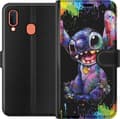Kompatibel Tegnebogsetui til Samsung Galaxy A20e Lilo og Stitch