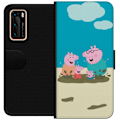 Miniatyrbillede 1 af 3: Huawei P40 Tegnebogsetui Greta Gris Familie Georg Mudderpøl B