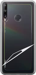 Kompatibelt Mobilskal till Huawei P40 lite E Långsmal vit geometrisk symbol med vinklade spetsar och öppet mittparti vit