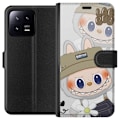 Pikkukuva 1 / 3: Xiaomi 13 Lompakkokotelo Labubu Minimal Mood - Yksinkertainen ja tyylikäs hirviösuunnittelu