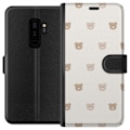 Miniatyrbillede 1 af 3: Samsung Galaxy S9+ Tegnebogsetui Teddybaggrund - søde teddybjørne mod en blød baggrund