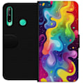 Miniatyrbild 1 av 3: Huawei P40 lite E Plånboksfodral Color Splash Abstrakt Konst Design Färgstarkt Mönster Modern Populär Väggkonst Grafiskt Trend