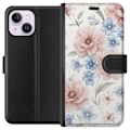 Miniatyrbillede 1 af 3: Apple iPhone 15 Plus Tegnebogsetui Romantiske blomster