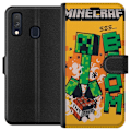 Miniatyrbillede 1 af 3: Samsung Galaxy A40 Tegnebogsetui Minecraft Boom
