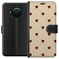Miniatyrbild 1 av 3: Nokia X10 Plånboksfodral Heart Grid