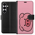 Miniatyrbillede 1 af 3: Samsung Galaxy S25 Tegnebogsetui Kawaii Piggy