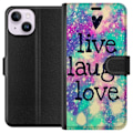 Miniatyrbillede 1 af 3: Apple iPhone 15 Tegnebogsetui Live Laugh Love