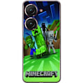 Pikkukuva 1 / 3: Asus Zenfone 9 Läpinäkyvä kuori Minecraft Creeper mobilskal i klassisk grön pixelstil