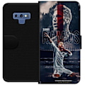 Miniatyrbillede 1 af 3: Samsung Galaxy Note9 Tegnebogsetui Ramos Fodboldlegende Motiv Spiller Real Madrid Spanien Tilbage Ikonisk Navn Fodboldstjerne Sport