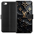 Miniatyrbillede 1 af 3: Apple iPhone 5 Tegnebogsetui Louis Vuitton Mørk Tilstand Design Sort Luksus Stil Mode Populær Grafisk Mønster Modeikon Luksusmærke