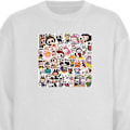 Miniatyrbilde 1 av 3: Sweatshirt for Voksen | Klassisk Collegegenser Labubu All-Star hvit L