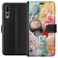Miniatyrbild 1 av 3: Huawei P20 Pro Plånboksfodral Labubu Sketch Style – Handritat monster i tusch