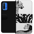 Miniatyrbillede 1 af 3: Xiaomi Redmi Note 9 4G Tegnebogsetui Leopard Faces